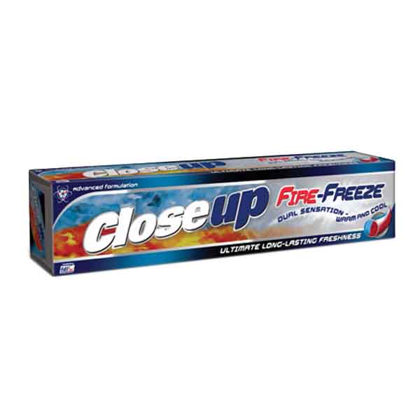 Close Up Tooth Paste Fire-Freeze